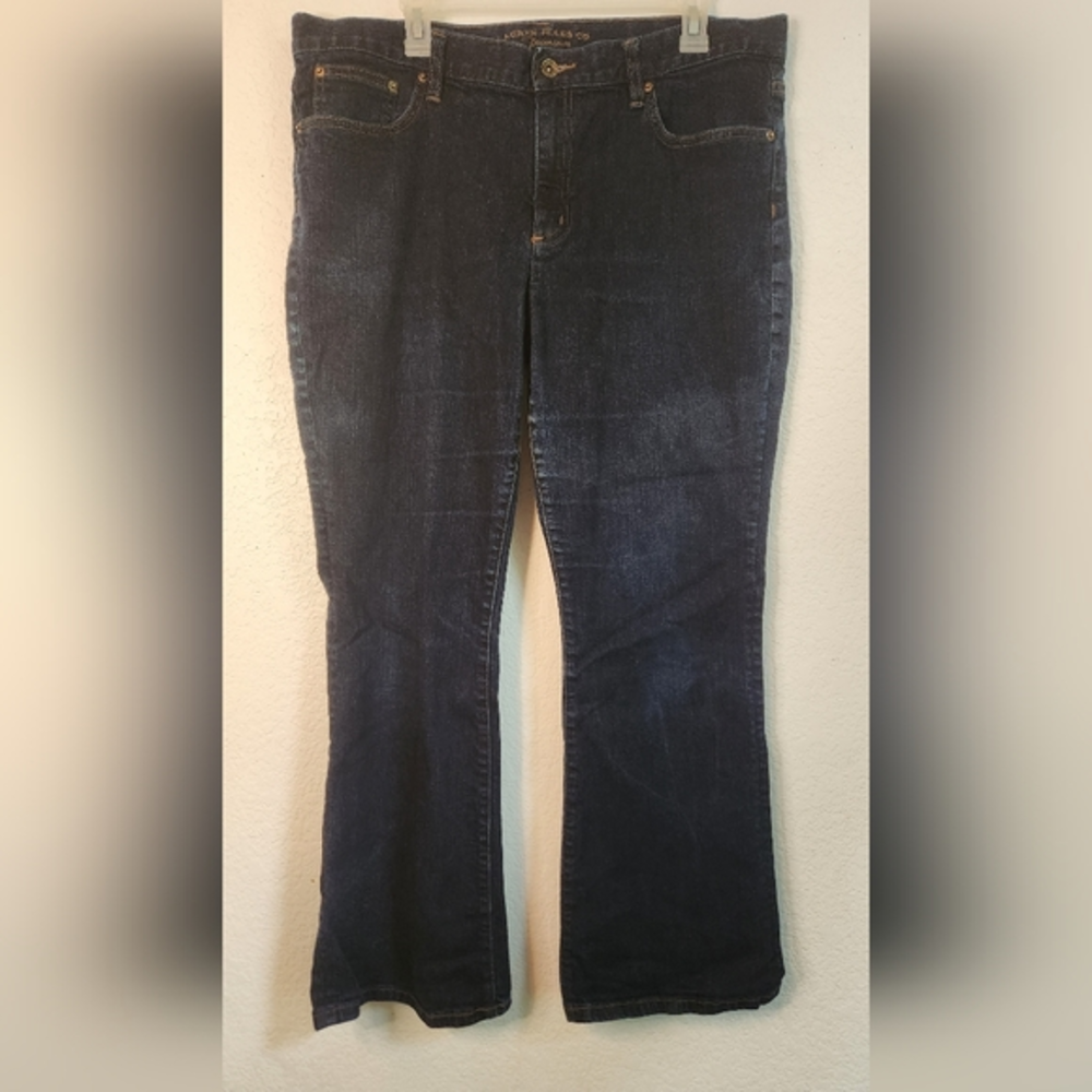 LAUREN JEAN CO Premium Contemporary Bootcut Blue Jeans, Size 16